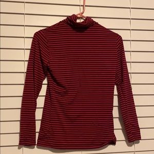 Red and maroon striped shirt